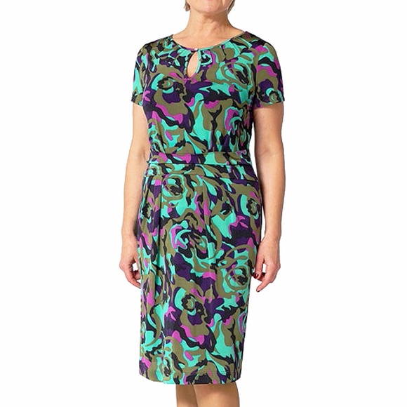 PLUS SIZE STRETCH DRESS SUMMER MADE IN EUROPE - Picture 2 of 2